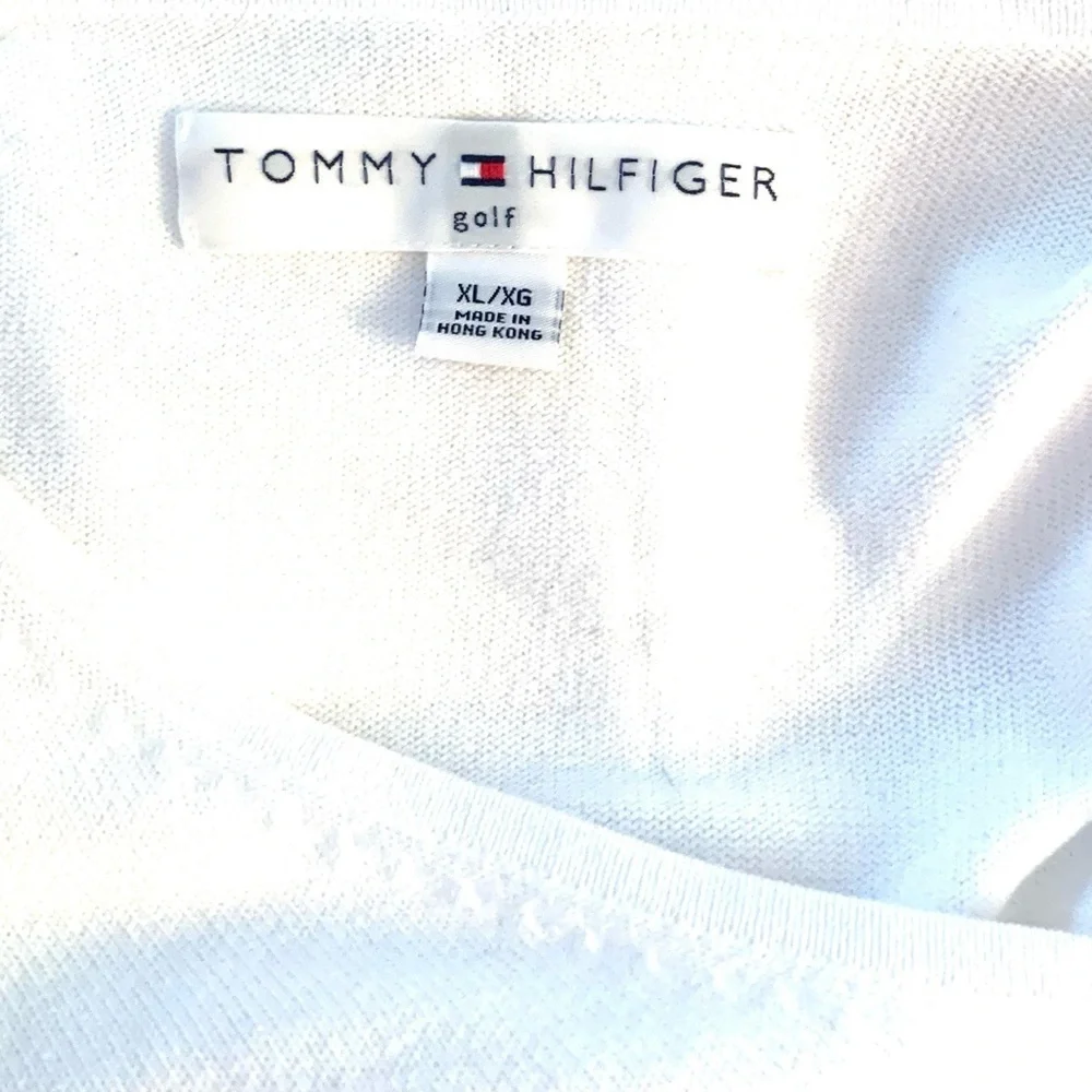 TOMMY HILFIGER Essential Solid V-NECK Sweater, white